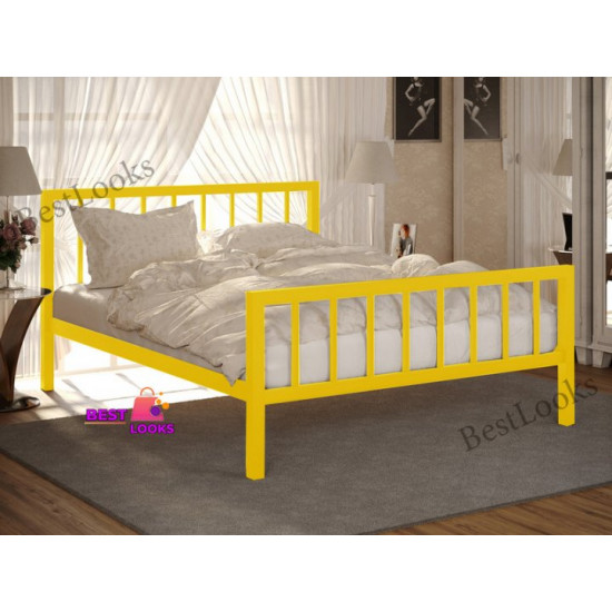 Metal one-and-a-half bed 120x200 Metakam Turin-2 Yellow