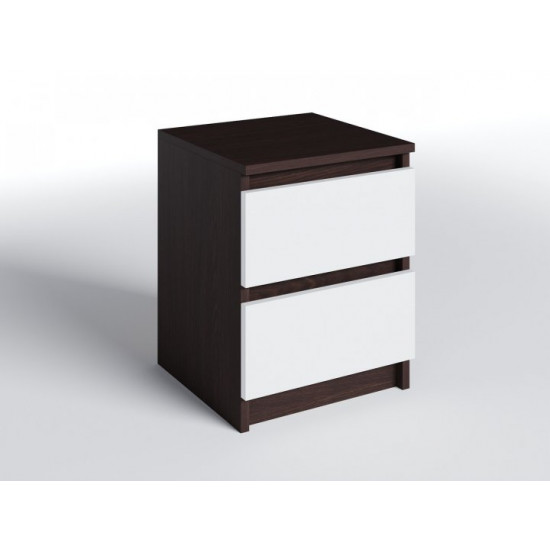 Bedside table Mebleva Ploshcha TK-1 Oak wenge magic + White (40x40x50 cm)