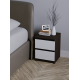 Bedside table Mebleva Ploshcha TK-1 Oak wenge magic + White (40x40x50 cm)