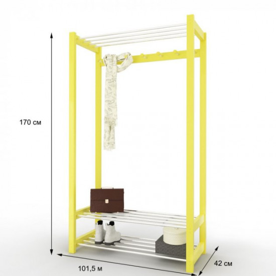 Clothes rack Fenster Lux 4 Yellow