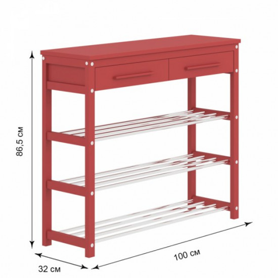  Тумба для обуви Fenster NVD-10 Красная 1000