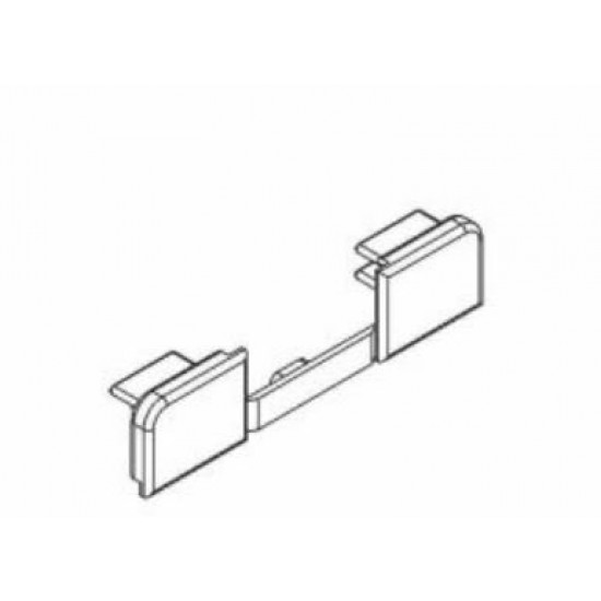  Комплект заглушек Scilm к прямоугольной отбортовке H=20мм серый
