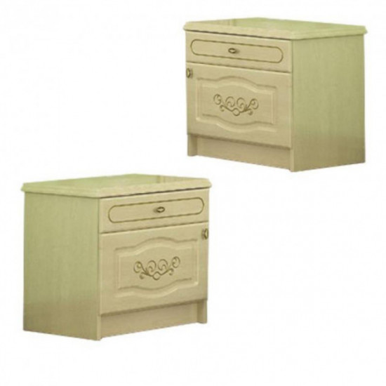 Bedside table for the bedroom, 2 pcs. Furniture-Service Baroque birch tundra