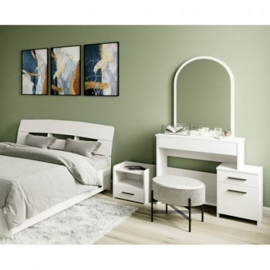 Bedroom Set 2 made of laminated chipboard Nymphaeum Alba Everest