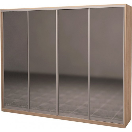 Four-door wardrobe Roko 238.4x242x60 cm Mirror Sonoma Oak (20200024659)