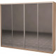 Four-door wardrobe Roko 238.4x242x60 cm Mirror Sonoma Oak (20200024659)