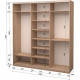 Three-door wardrobe Roko 239.2x242x60 cm chipboard Sonoma Oak (20200024451)