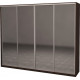 Sliding wardrobe four doors Roko 238.4x242x60 cm Mirror Oak wenge (20200024636)