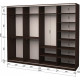 Sliding wardrobe four doors Roko 238.4x242x60 cm Mirror Oak wenge (20200024636)