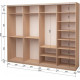 Four-door wardrobe Roko 238.4x242x60 cm Mirror Milky oak (20200024652)