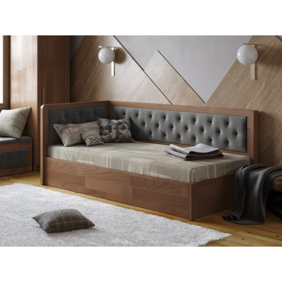 Bed Arbordrev Nemo luxury M2 (80*190) pine Walnut