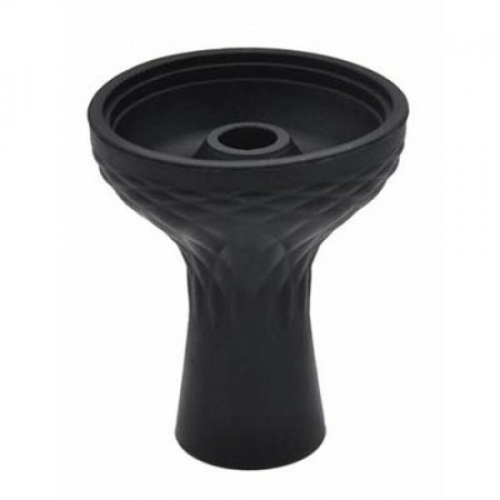 Silicone bowl Fannel with a rim in a black color finish