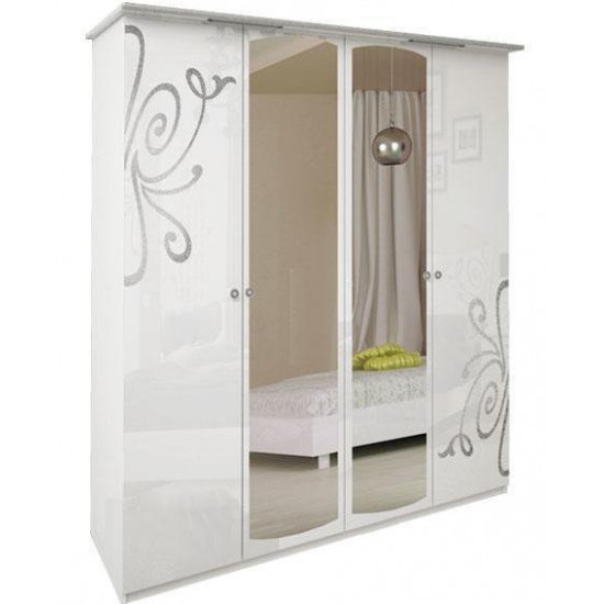 Bedroom Miro-Mark Bohemia Art Deco White gloss (23075)