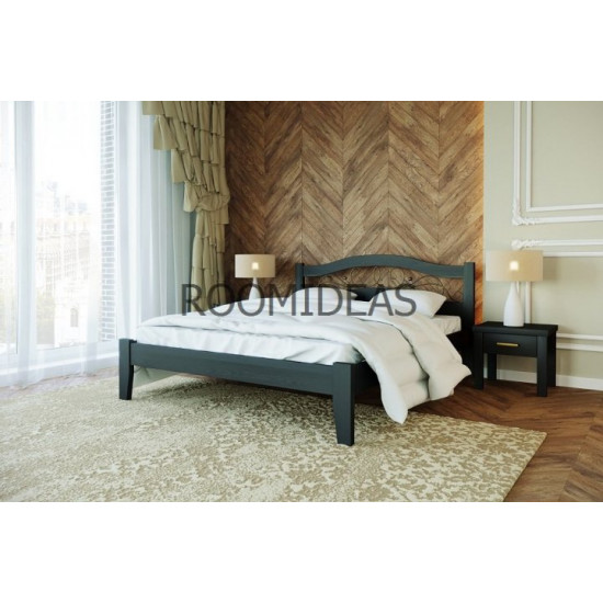 Bed Athena Solid Beech LION Wenge 180x200 cm