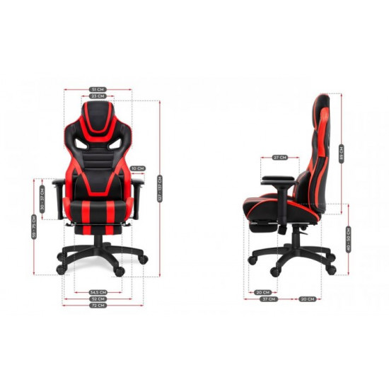 Computer gaming chair ZANO FALCOR RED + Mouse pad