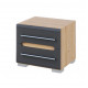 Bedside table Svit Mebliv Bianco 500x406x430 made of chipboard and MDF Artisan Oak/Graphite