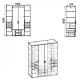 Wardrobe for clothes Companit 20 alder (160.2x61.9x202.8 cm)