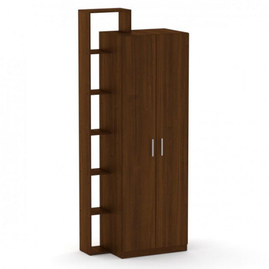 Wardrobe with open shelves Companit Wardrobe-9 Walnut (85x46.7x215 cm)