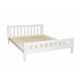 Double wooden white bed L-250 120x200 Skif