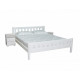 Double wooden white bed L-250 120x200 Skif