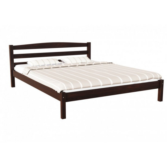 Double wooden bed L-230 180x190 walnut Skif