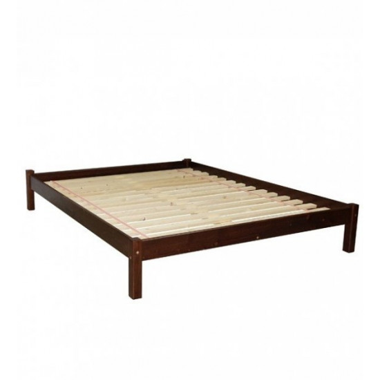 Double wooden bed without headboard L-24 Skif 120x200 walnut