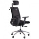 Office chair AMF Install Black/Alum (Synchro mechanism/plastic + aluminum/fabric + mesh) (544877)