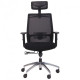 Office chair AMF Install Black/Alum (Synchro mechanism/plastic + aluminum/fabric + mesh) (544877)