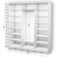 Three-door wardrobe ROKO 209.2x60x242 cm Mirror White (20200027337)