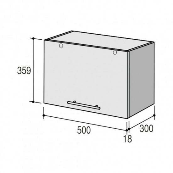 Upper module ROKO Rune 50x30x35.9 cm Mocha mat (20200034302)