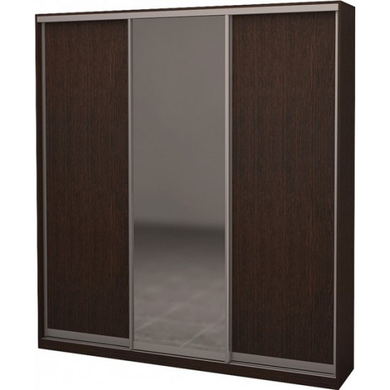 Three-door wardrobe Roko 209.2x45x242 cm chipboard + Mirror Wenge Oak (20200025043)