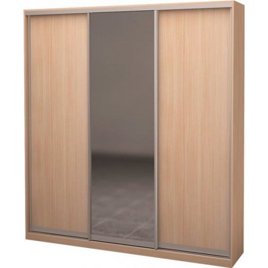 Three-door wardrobe Roko 209.2x45x242 cm chipboard + Mirror Milky oak (20200025150)