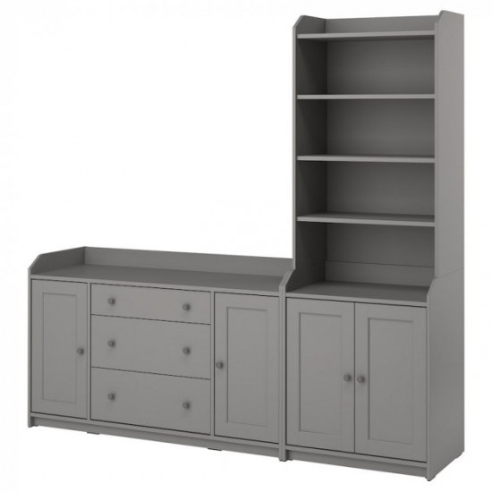 Книжковий шафа IKEA HAUGA 210x46x199 см сіра (893.886.39)