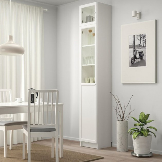 Книжковий шафа з дверцятами IKEA BILLY 40x42x237 см білий (893.988.60)