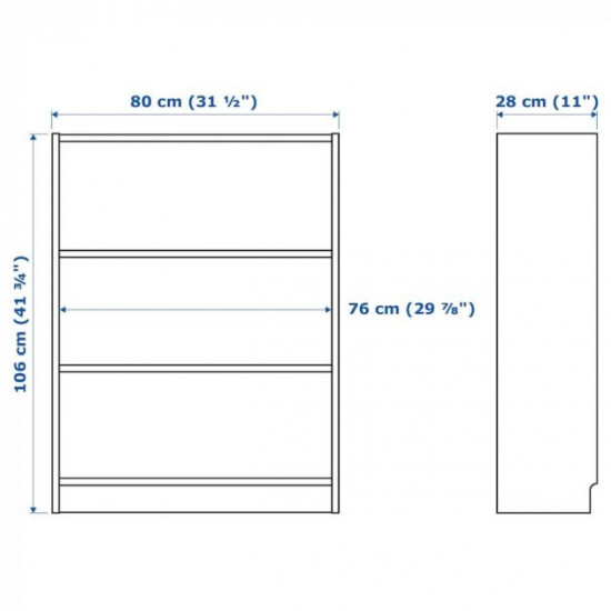 Книжковий шафа IKEA BILLY 80х28х106 см чорно-коричневий (702.638.42)