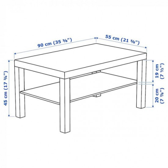 Журнальний столик IKEA LACK 90 х 55 см (503.190.29)