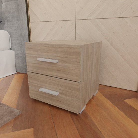 Bedside table with 2 drawers RedWood Sydney W400*H420*D400 Sonoma Oak RLST11sonoma