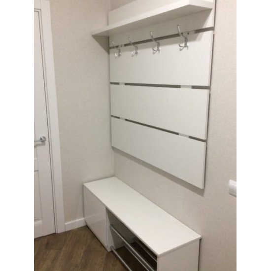 Shoe cabinet Buchina Zet 125x36x45cm White