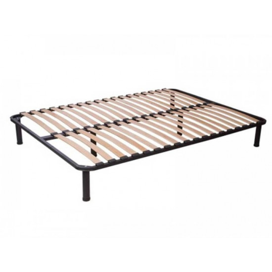 Bed frame 1-2 200x140x38 XL, with 6 legs black