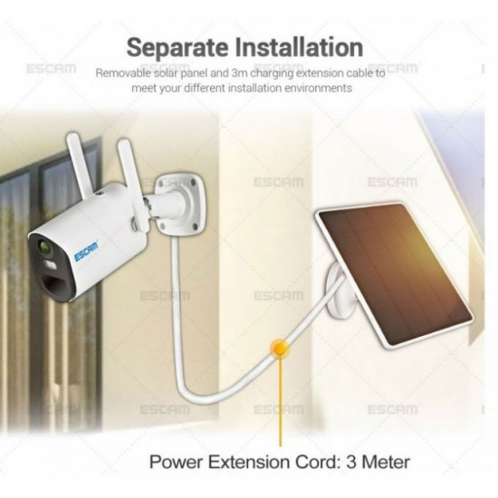  Уличная IP камера Escam QF490 2mp 4g с сим-картой и солнечной панелью