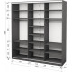 Three-door wardrobe Roko 239.2x242x60 cm Mirror Gray (20200027544)