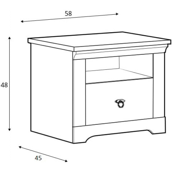 Bedside table Gerbor Patrick KOM1S