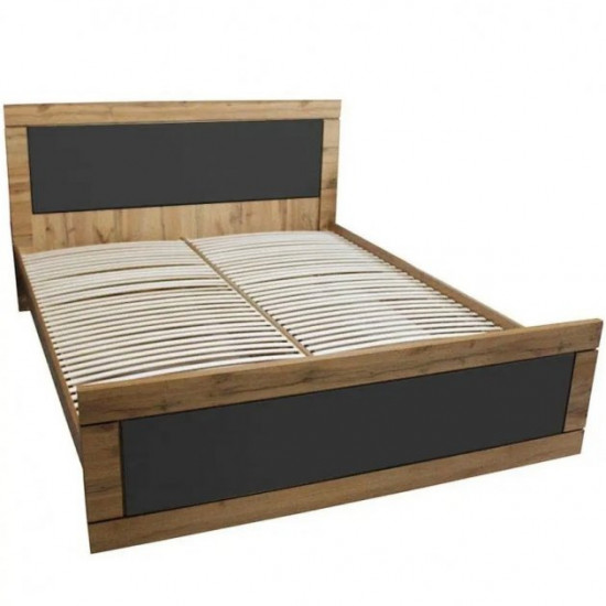 Double bed 160x200 Tahoe Viorina-Deko chipboard color oak Tahoe/graphite