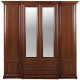 Hinged wardrobe Sonata 4D2S /2270x655x2250 made of chipboard, chestnut color Gerbor Holding