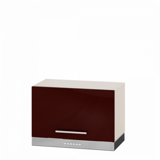 Kitchen Modern Module Top Under Hood B15-600 Bordeaux Gloss - Milk Oak 60x30x36cm