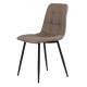 Chair for kitchen, cafe, bar, restaurant Norman black metal/leatherette cappuccino Concepto