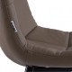 Chair for kitchen, cafe, bar, restaurant Norman black metal/leatherette cappuccino Concepto