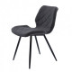 Chair for kitchen, cafe, bar, restaurant Diamond metal black/fabric gray graphite Concepto