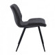 Chair for kitchen, cafe, bar, restaurant Diamond metal black/fabric gray graphite Concepto