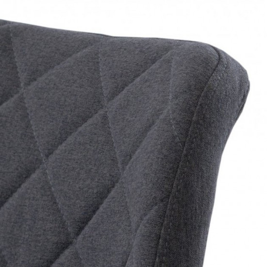 Chair for kitchen, cafe, bar, restaurant Diamond metal black/fabric gray graphite Concepto